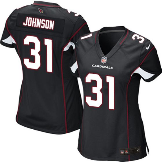 Women Arizona Cardinals #31 David Johnson Nike Black Game NFL Jersey